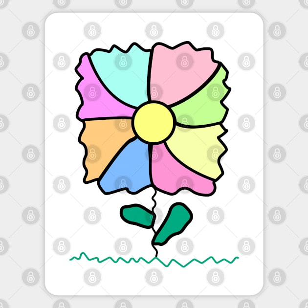 Square flower Magnet by Eksinxx